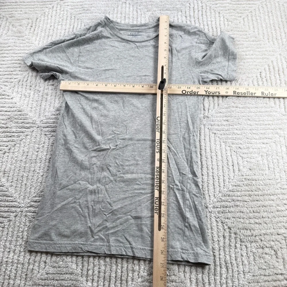 Polo Ralph Lauren T-Shirt Mens Small S Gray Slim Fit Cotton Crew Neck Pony Logo